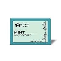 Luxury Mint Handmade Natural Soap Bars (125 Gram / 4.4 OZ) (Pack Of 1)