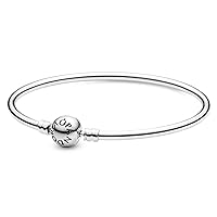 PANDORA Moments Ball Clasp Bangle for Women - Compatible with PANDORA Moments Charms - Bangle Charm Bracelet - Mother's Day Gift - With Gift Box