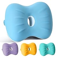 Leg & Knee Foam Support Pillow for Side Sleepers - Memory Sleeping, Pain Relief Sciatica, Back, HIPS, Knees, Joints, Pregnancy with Washable Cover (Blue)