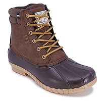 NAUTICA Mens Duck Boots Waterproof Shell Insulated Snow & Rain Boot -Lace-Up Winter Shoe- Channing (Wide/Medium Width)