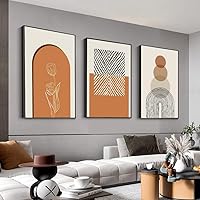 3 Panels Framed Abstract Canvas Wall Art Boho Style for Living Room Bedroom Office Decor 16