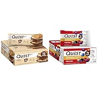 Quest Protein Bars (12 Count) and Chocolatey Peanut Protein Coated Candies (12 Count) Bundle
