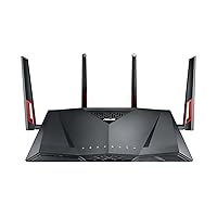 ASUS AC3100 WiFi Gaming Router (RT-AC88U) - Dual Band Gigabit Wireless Router, WTFast Game Accelerator, Streaming, AiMesh Compatible, Included Lifetime Internet Security, Adaptive QoS, MU-MIMO