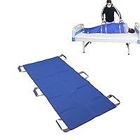 Patient Lift Transfer Sheet,Soft Hospital Bed Positioning Pad with 6 Handles for Elderly Disabled, Positioning Bed Pad, Patient Lift Elderly Assistance Incontinence Mattress Sheets