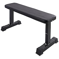 Amazon Basics Flat Weight Workout Exercise Bench, Black