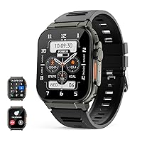 Men's Ultra Smartwatch with Phone Function, Fitness Tracker with Heart Rate Sleep Monitor, Music Memory, 600 mAh Large Battery, Blood Pressure Monitor, Voice Recorder, Fitness Watch, Sports Watch for