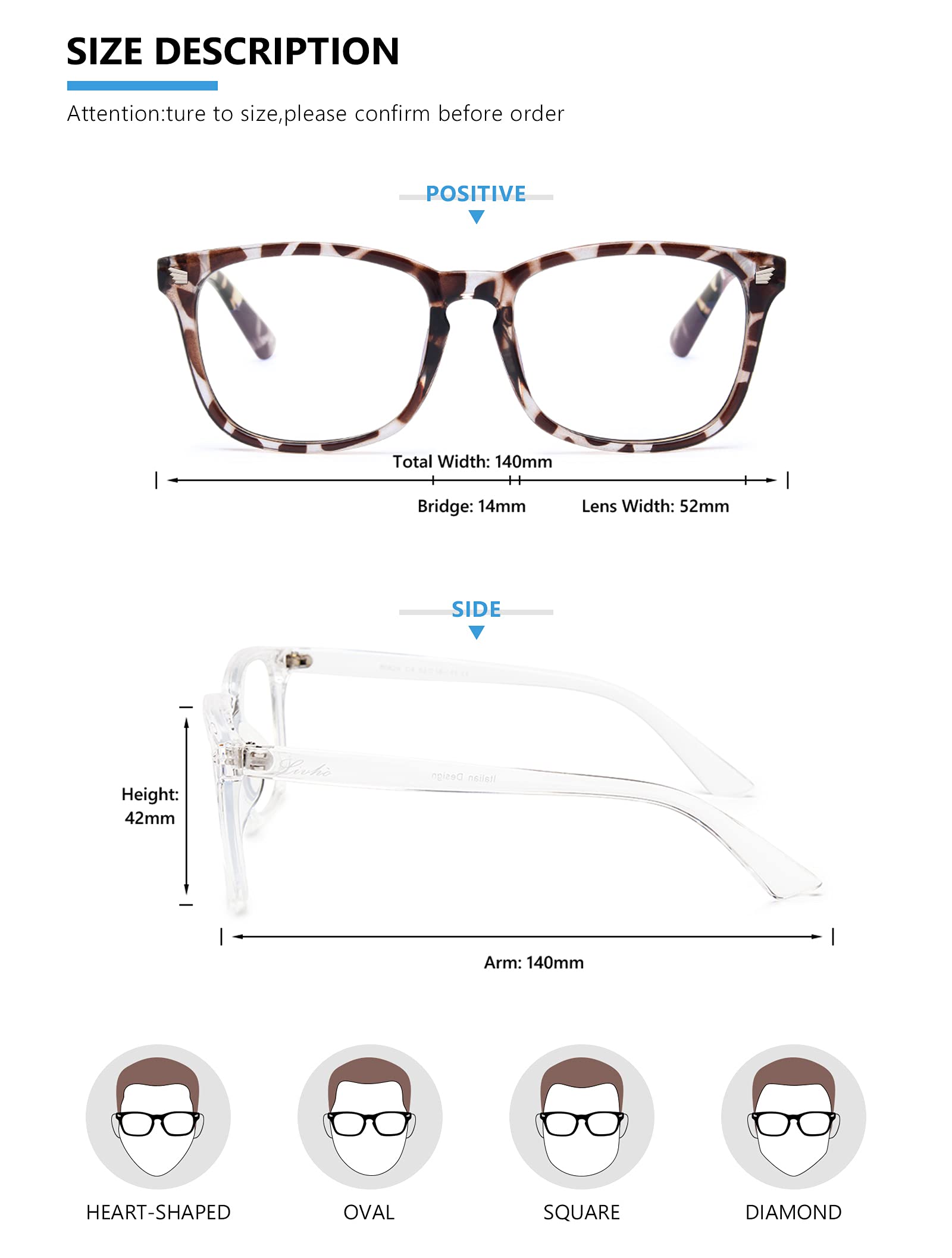 livho 2 Pack Blue Light Blocking Glasses, Computer Reading/Gaming/TV/Phones Glasses for Women Men,Anti Eyestrain & UV Glare (Leopord+Clear)