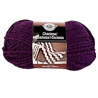 Charisma Yarn by Loops & Threads - Multicolor Yarn for Knitting, Crochet, Weaving, Arts & Crafts - Dark Purple, Bulk 15 Pack