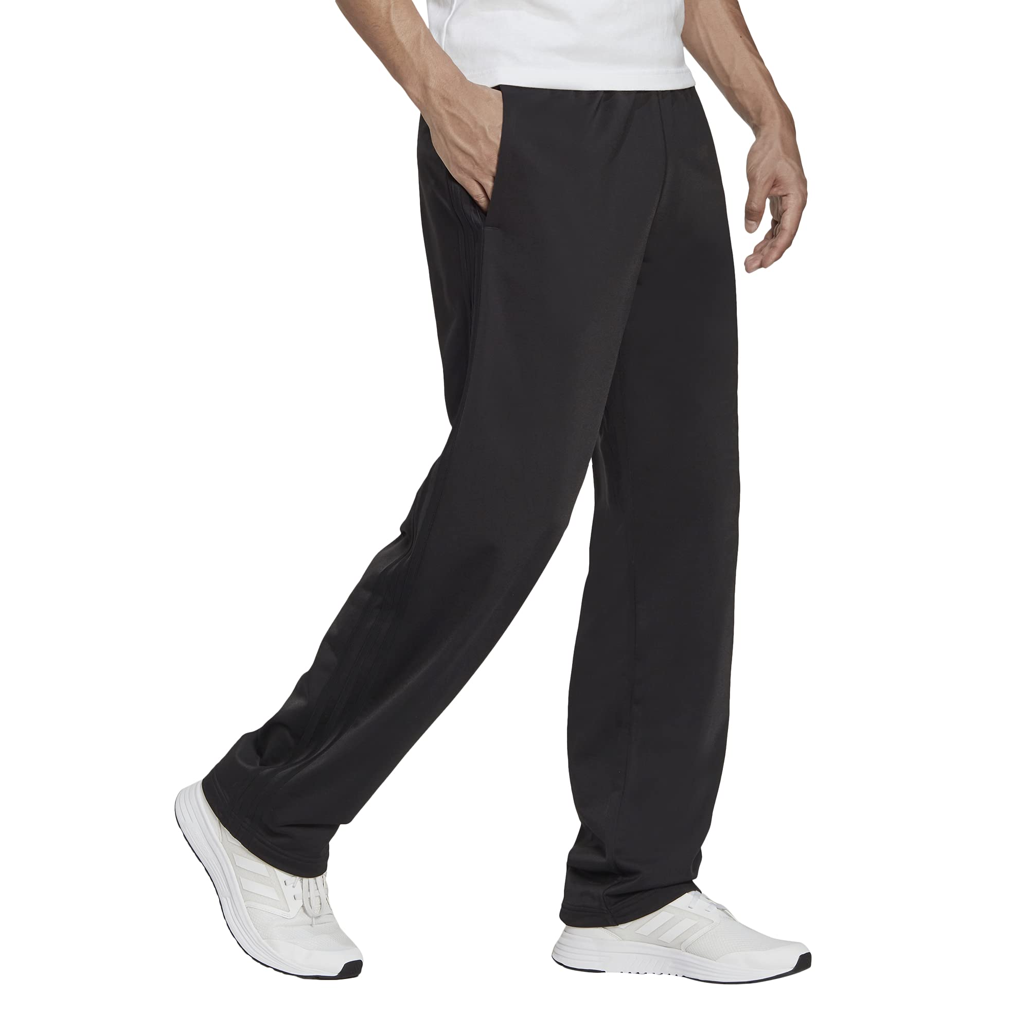 adidas Men's Essentials Warm-Up Open Hem 3-Stripes Tracksuit Bottoms