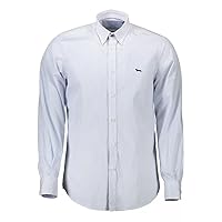 Elegant White Cotton Button-Down Men's Shirt