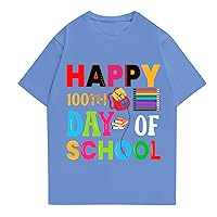 Teacher Shirts for Women 100 Days of School Shirt Inspirational Graphic Tees Tops Short Sleeve T-Shirt Tee Tops