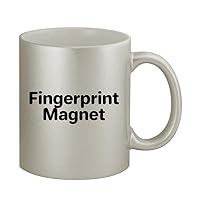 Fingerprint Magnet - 11oz Silver Coffee Mug Cup