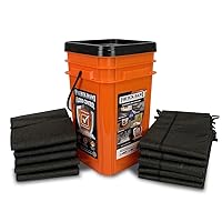 Quick Dam Grab & Go Flood Kit includes 5- 5ft Flood Barriers & 10- 2ft Flood Bags in Bucket