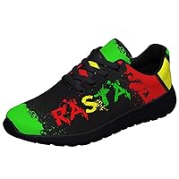Rasta Shoes Men Women Running Sneakers Breathable Casual Sport Tennis Shoes Gift for Rastafarian Lover