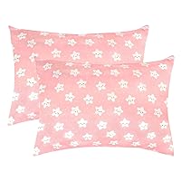 2 Pack Toddler Silk Satin Pillowcase, Baby Pillow Cases for Hair and Skin 20x14 Inches, Ultra Soft Kids Envelope Pillow Cover for Girls Machine Washable, Pink