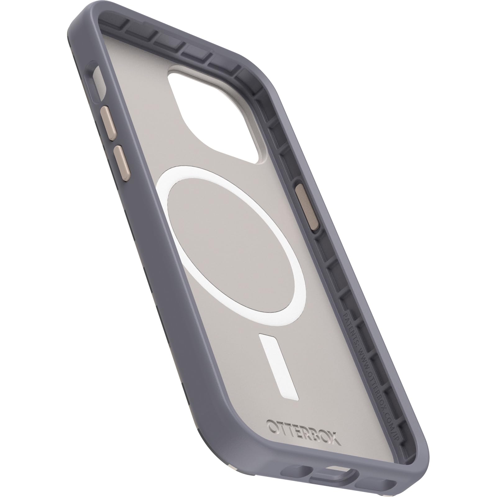 OtterBox iPhone 15, iPhone 14, and iPhone 13 Symmetry Series Case - WILDCAT (Grey), snaps to MagSafe, ultra-sleek, raised edges protect camera & screen
