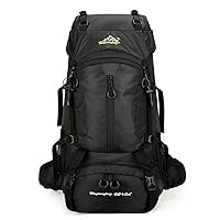 75L Large Camping Hiking Backpack, Light Hiking Large Capacity Outdoor Sports Hiking Bag Waterproof (black)