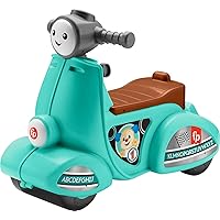 Fisher-Price Laugh & Learn Toddler Ride-On Toy, Smart Stages Cruise Along Scooter with Lights Music and Learning for Ages 1 Year and Up (Amazon Exclusive)