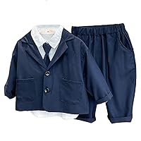 Boys' 2-Piece Tuxedos for Party Prom Single Breasted Button Notch Lapel Suit Set