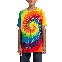 Youth 100% Cotton Short Sleeves Regular Fit Tie-Dye T-Shirt