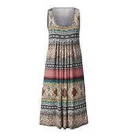 N\P Dress Women Summer Supply Summer Sleeveless Printing Dresses