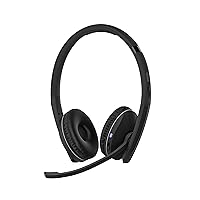 EPOS SENNHEISER C20 Bluetooth Headset with Microphone | Wireless Headphones with up to 27 Hours Battery Life BrainAdapt™ Technology,Black