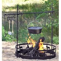 Guide Gear Manual Camp Spit for Roasting, BBQ, Grill, Rotisserie and Fire Pit Camping