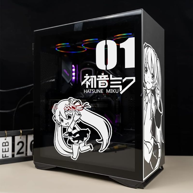 Amazon.com: Anime Computer Case ATX Mid Tower PC Gaming Case - Front USB  Port - Quick-Release Tempered Glass Side Panel - Cable Management System -  Water-Cooling Ready - Pink,B : Electronics