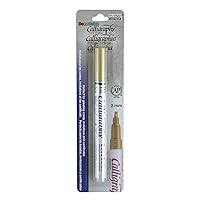 Uchida 125-C-GLD Marvy Chisel Point Pen Tip Calligraphy Paint Marker, Gold