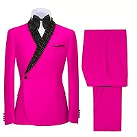 Mens Suit Jacket 2 Piece Slim Fit Set Blazer Daily Business Tuxedo Tailcoat Groomsmen Suits Blazer for Wedding