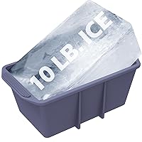 10 LB Ice Block Mold, Extra Large Ice Cube Mold for Ice Bath, Steel Reinforced Rim Silicone Giant Ice Brick Molds for Tub Cold Plunge, Coolers, Water Chiller Accessories