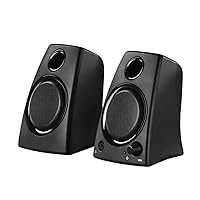 PC Speakers Stereo Sound Strong Bass 3.5mm Audio Input Volume Controls Speakers for Computer/TV/Smartphone