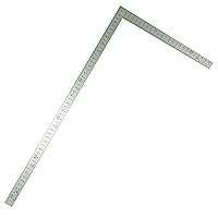 Shinwa Sokutei 10450 Curved Scale, Thick Wide Width for Construction and Ironworking, Front and Back Scales, 8 Tiers, Silver, 19.7 inches (50 cm)