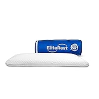 Slim Sleeper - Medium Firm Ultra Thin Memory Foam Pillow, Premium Cotton Cover, Great for Stomach Sleepers- Thin Low Profile 2.25 Inches