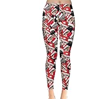 CowCow Womens Legging Pants Ugly Christmas Leggings Xmas Night Candy Cookies Elf Stretchy Tights, XS-5XL