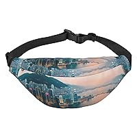 Hong Kong Adjustable Belt Hip Bum Bag Fashion Water Resistant Hiking Waist Bag for Traveling Casual Running Hiking Cycling