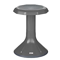 ECR4Kids ACE Active Core Engagement Wobble Stool, 18-Inch Seat Height, Flexible Seating, Grey
