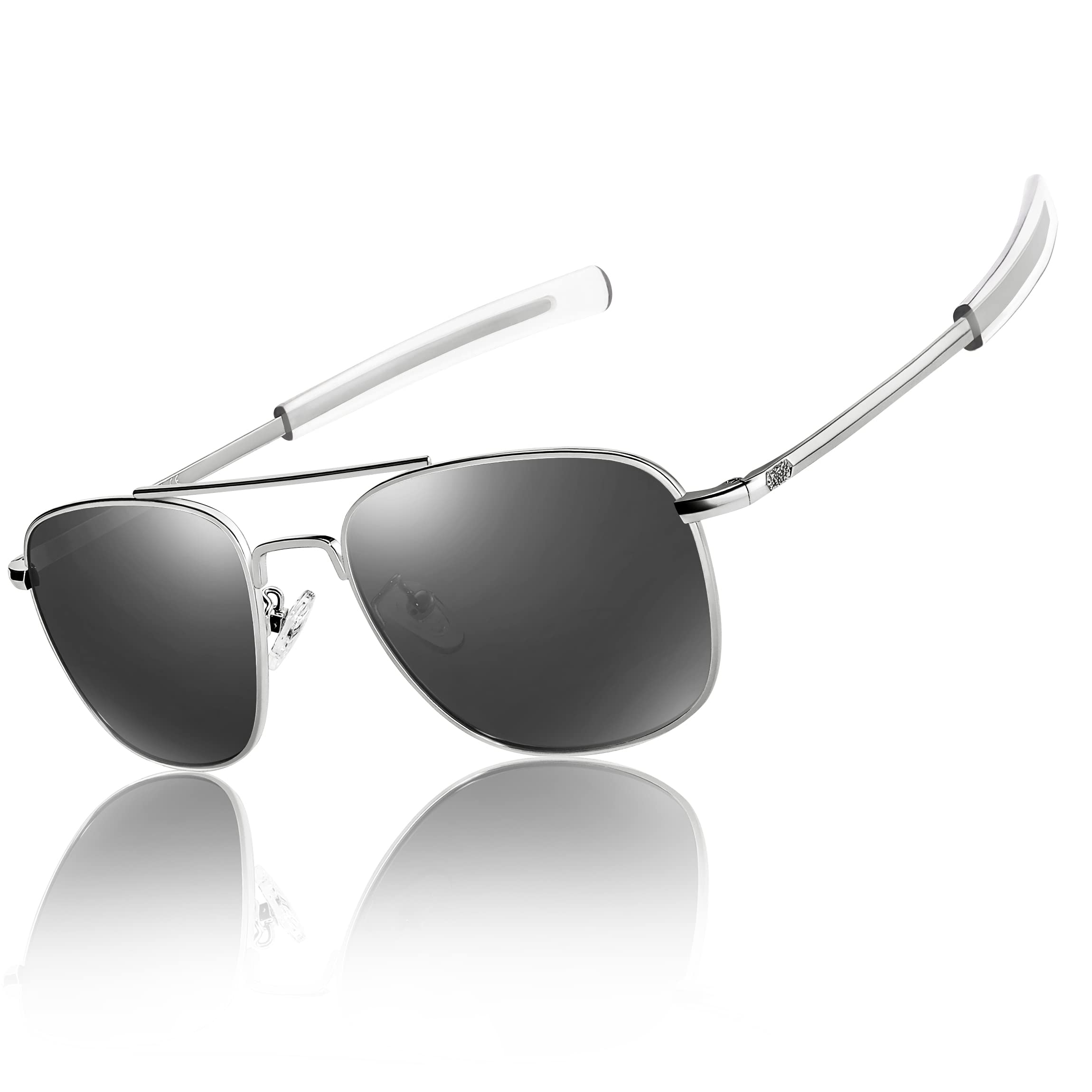 Mua Peekaco Men's Square Aviator Sunglasses - Military Pilot Style,  Polarized Lenses, Bayonet Temples, 100% UV Protection trên  Mỹ chính  hãng 2024