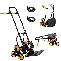 Stair Climber Hand Truck Dolly,Heavy Duty Stair Climbing Cart 440 Lbs Capacity,2 in 1 Dolly Cart with Telescoping Handle,12.2