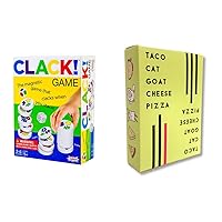 AMIGO Games AMI18002 CLACK! Kids Magnetic Stacking Game with 36 Magnets, Multicolor & Taco Cat Goat Cheese Pizza