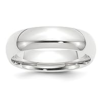 Platinum 6mm Comfort-Fit Wedding Band Ring