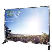 VEVOR Backdrop Banner Stand 8 x 8 Ft Adjustable Height Background Stand Backdrop With Newest Step and Repeat Backdrop Stand For Parties Wedding Photo Booth Trade Show 1 Carrying Bag