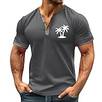 Hawaiian Shirt for Men Beach Short Sleeve T Shirt Man Fashion Summer V Neck Graphic Tshirt Button Comfortable Blouse