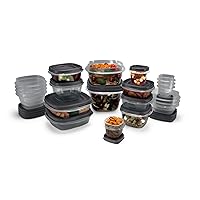 Rubbermaid Food Storage Containers, 21-Piece Set, Grey