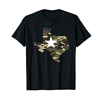 Texas Texan Army Camouflage Star Map US Soldiers Veterans T-Shirt