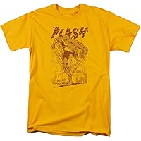 Trevco Men's Dc The Flash Fastest Man Alive Heather Adult T-Shirt