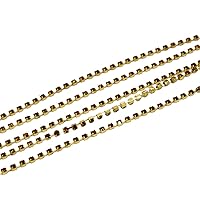 The Design Cart Smoke Topaz/Brown Cup Chain (6 ss - 2 mm) (5 Meters) Used for Jewellery Making, Decorating Handbags, Wallets, Etc