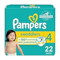 Pampers Swaddlers Diapers - Size 4, 22 Count, Ultra Soft Disposable Baby Diapers