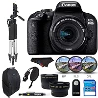 800D / T7i with EF-S 18-55 is STM, 32GB Memory Card, Tripod, SLR Backpack and Pixi-Accessory Bundle (Compatible with Canon Products) (Renewed)