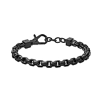 AX Armani Exchange Men's Black Stainless Steel Chain Bracelet (Model: AXG0047001)